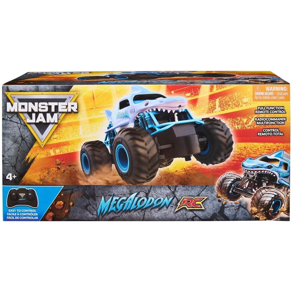 Monster Jam 6047110 Official Megalodon Remote Control Monster Truck, 1:24 Scale